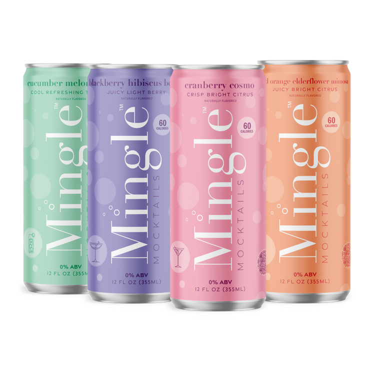 <p>minglemocktails.com</p><p><strong>$14.95</strong></p><p><a href="https://www.minglemocktails.com/products/mocktail-party-variety-pack-bottles" rel="nofollow noopener" target="_blank" data-ylk="slk:Shop Now" class="link ">Shop Now</a></p><p>Fun flavors, like Cranberry Cosmo and Cucumber Melon Mojito, come to you in these sparkling drinks, made with organic botanicals and sweetened with a splash of fruit juice. They’re pleasantly delicate and crisp, and while they’re certainly playful, the nice balance of notes makes for definitely grown-up zero-proof beverages.</p>