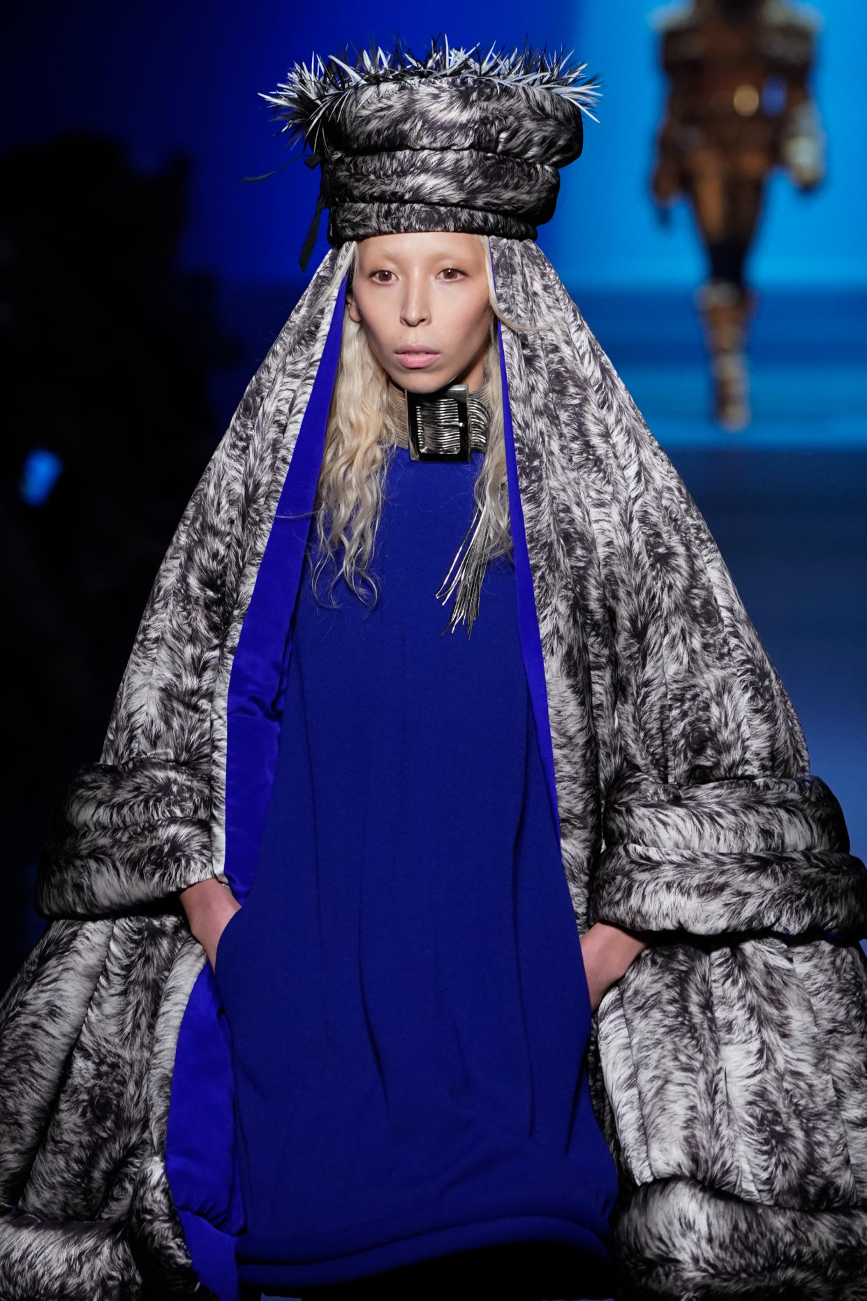 PARIS, FRANCE - JULY 03: Issa Lish walks the runway during the Jean Paul Gaultier Haute Couture Fall/Winter 2019 2020 show as part of Paris Fashion Week on July 03, 2019 in Paris, France. (Photo by Peter White/Getty Images)