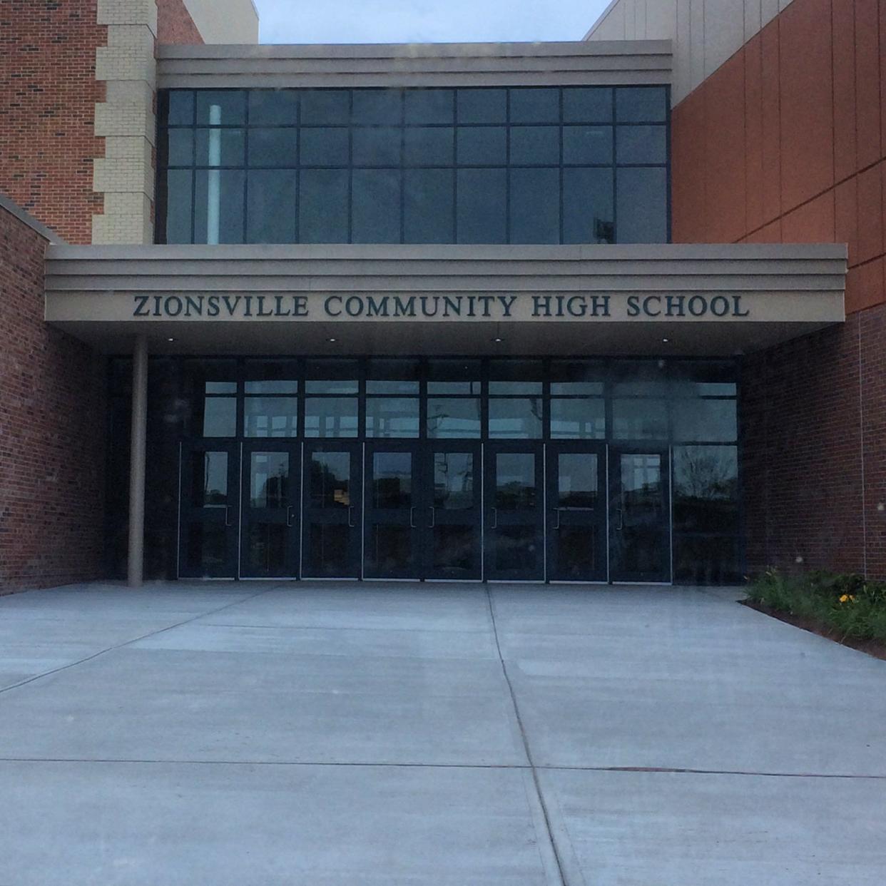 The exterior of Zionsville Community High School.