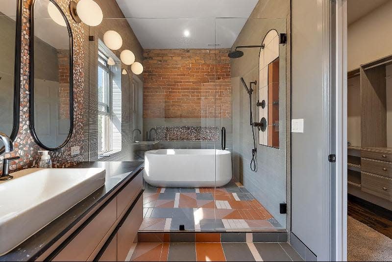 One of six-and-a-half bathrooms in the Brush Park mansion.