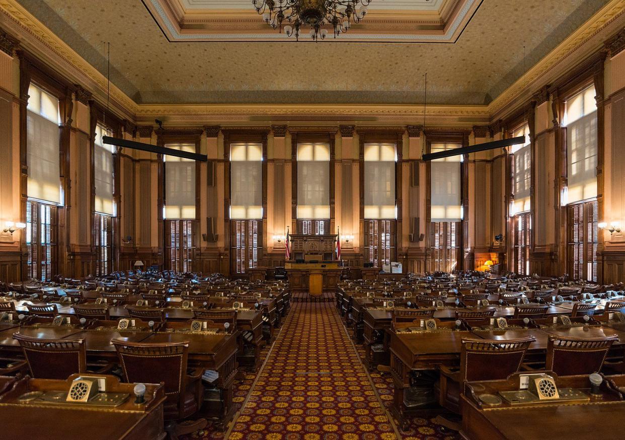 A view of the House of Representative Chamber in the Georgia State Capitol, Atlanta
