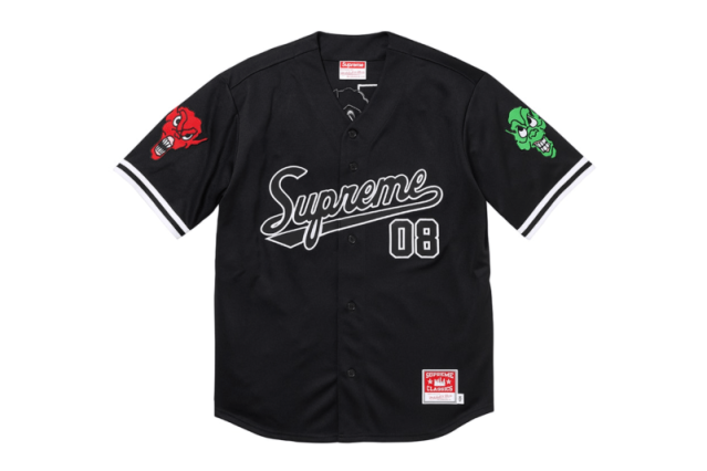 supreme shirts, baseball jersey, red, black, supreme, baseball tee -  Wheretoget