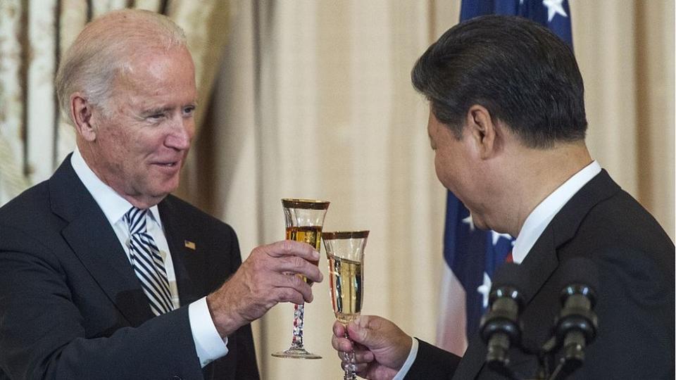 Joe Biden y Xi Jinping durante un encuentro cuando Biden era vicepresidente