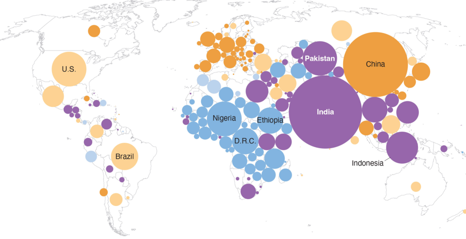 mapa demográfico