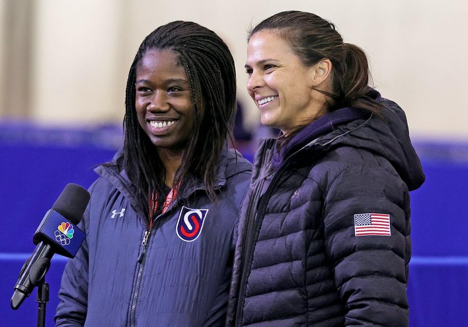 Erin Jackson and Brittany Bowe