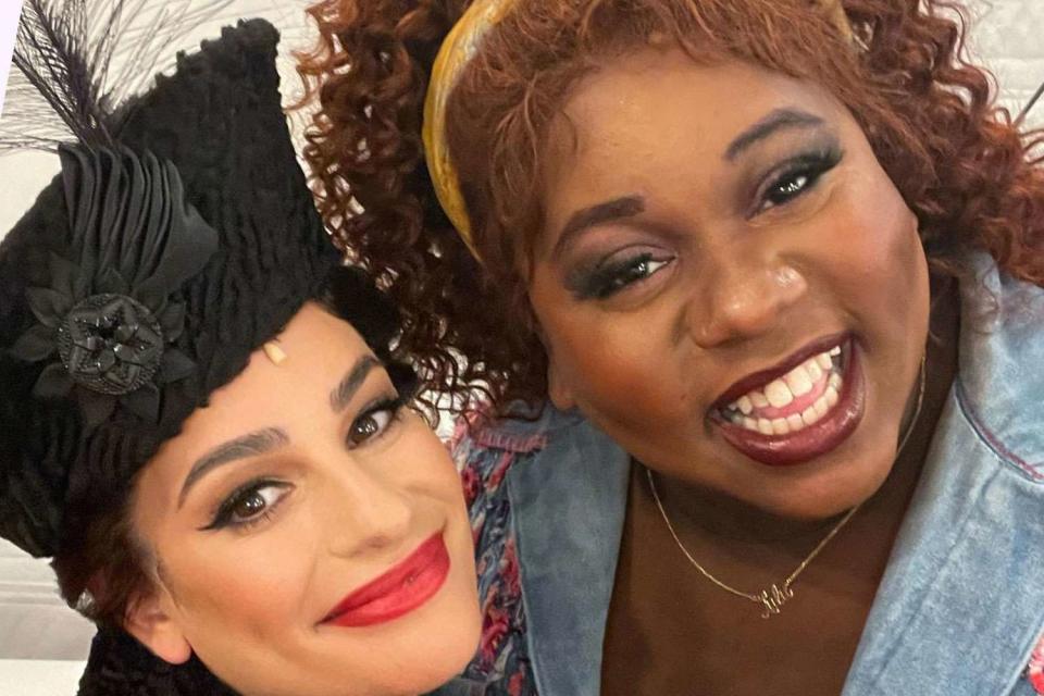 <p>lea michele/instagram</p> Lea Michele and Alex Newell