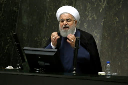 Iranian President Hassan Rouhani has struck a defiant stance against US sanctions, renewing his threat to cut off international oil sales from the Gulf