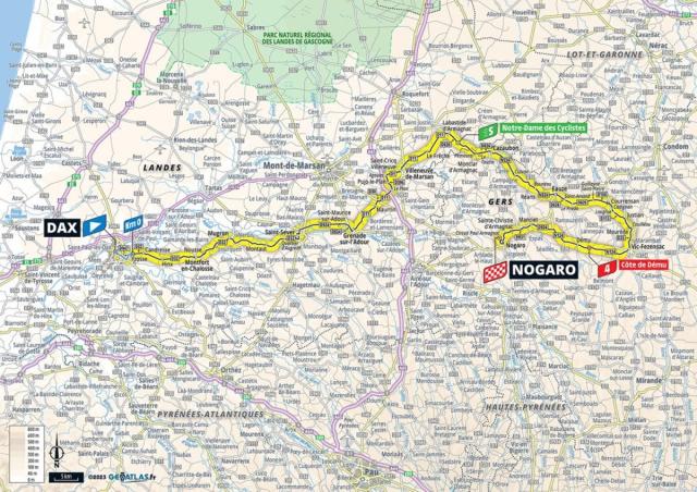 Tour de France 2023 stage 4 preview: Route map and profile of 182km from Dax to Nogaro