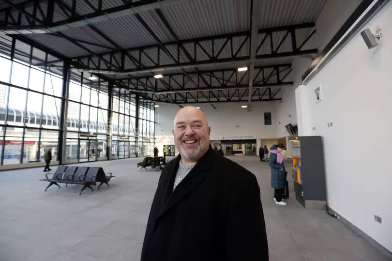 Councillor Graeme Miller at the opening of the new South station in Sunderland