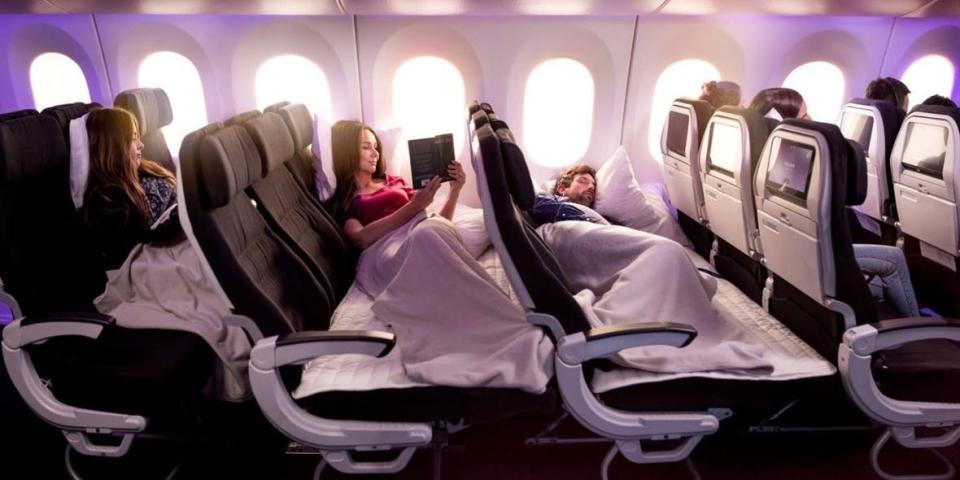 Die Kojen können eine billigere Option sein als die Skycouch des Unternehmens, die auf einem Flug von Auckland nach New York im Februar 2023 für eine Person über 1800 US-Dollar (1658 Euro) kosten kann, wie auf der ANZ-Website zu lesen ist. - Copyright: Air New Zealand
