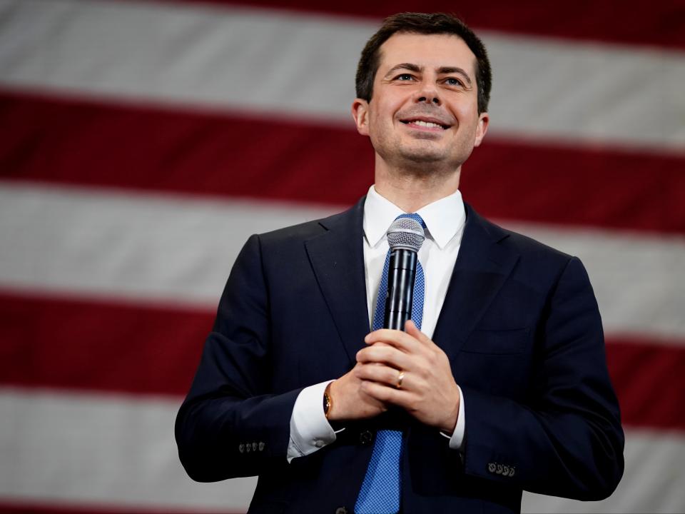 former South Bend, Indiana Mayor Pete Buttigieg attends a campaign event in Columbia, South Carolina on 28 February 2020 ((Reuters))