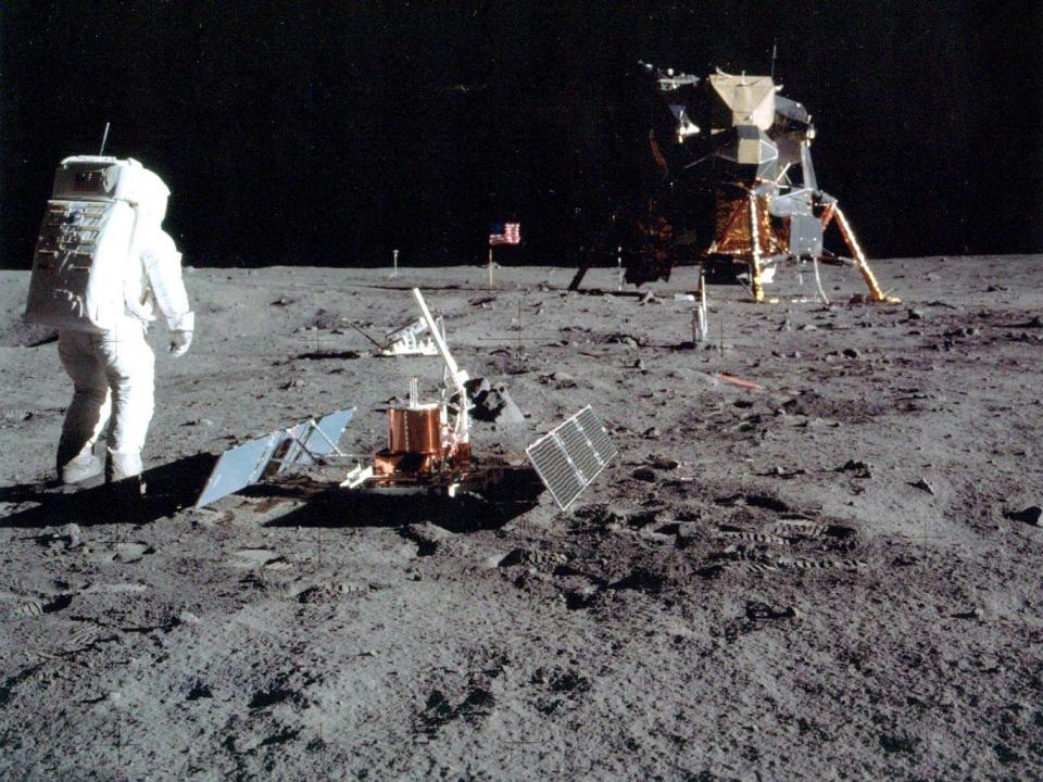 First steps: Buzz Aldrin on the Moon in 1969 (Alamy)