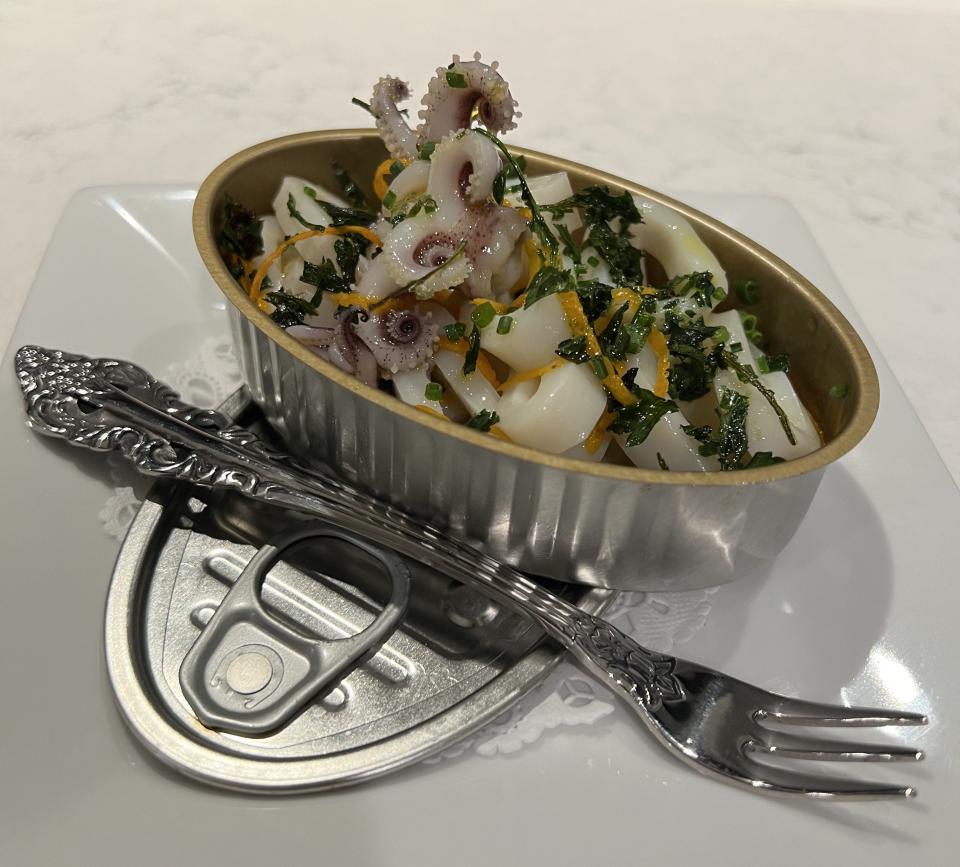 At Otra in Providence, owner/chef Brian Kingsford offers three choices of conserva. "We simply serve it in the tins in homage to the art," he said.