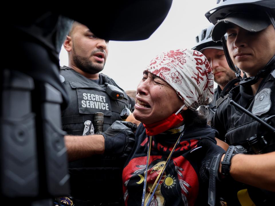 Indigenous Peoples Day Climate Action protest at the White House (10/11/2021)