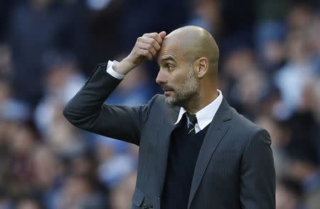 Britain Soccer Football - Manchester City v Southampton - Premier League - Etihad Stadium - 23/10/16 Manchester City manager Pep Guardiola Reuters / Phil Noble Livepic