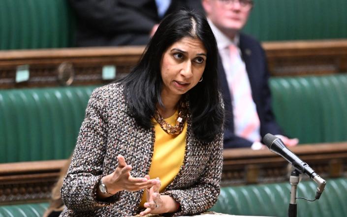 Domestic Violence 'Totally Unacceptable' Says Home Secretary Swella Braverman - JESSICA TAYLOR/AFP