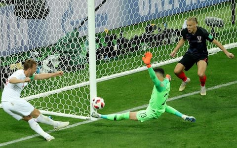 Harry Kane missed a huge chance in the World Cup semi-final last summer - Credit: Getty images