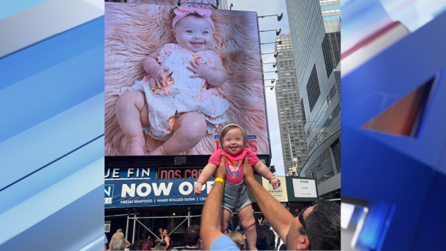 Girl goes viral after seeing herself in Times Square