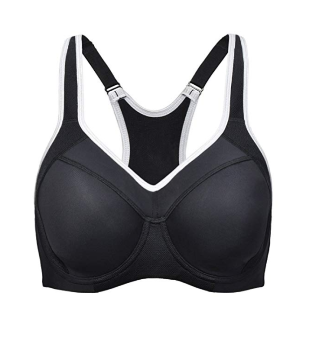 SYROKAN Women Sports Bra High Neck High Impact Racerback Wirefree Full  Coverage Padded Supportiven Underwear Brasieres