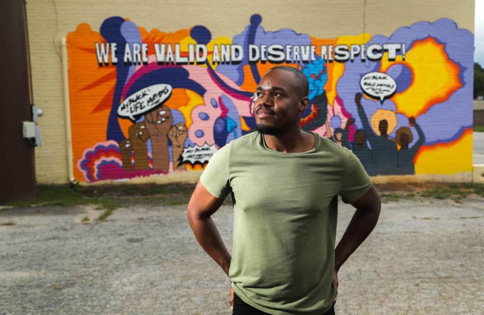 Jared Johnson was inspired after the death of George Floyd to have a Black Lives Matter mural painted like so many other cities had. He garnered community support and finally got a mural painted on the side of Sweet Temptations Bakery at 2231 Main St.