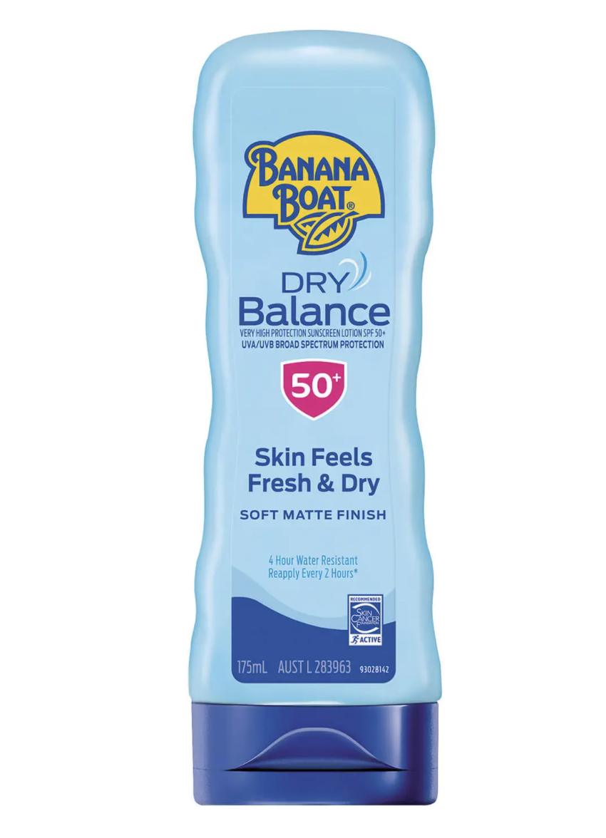 Banana Boat SPF 50+ Dry Balance Lotion 175g, is $16.99.