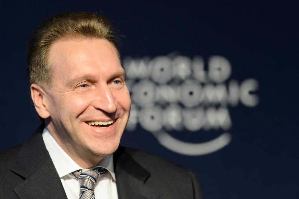 Igor Shuvalov, first deputy prime minister of the Russian Federation, attends the 45th annual meeting of the World Economic Forum in Davos, Switzerland, on Jan. 23, 2015.