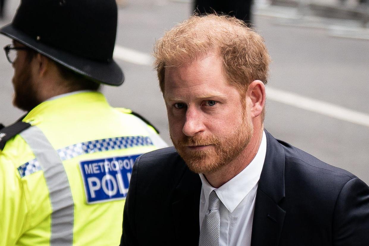 The Duke of Sussex arriving at the Rolls Buildings in central London to give evidence in the phone hacking trial against Mirror Group Newspapers (MGN). A number of high-profile figures have brought claims against MGN over alleged unlawful information gathering at its titles. Picture date: Wednesday June 7, 2023.