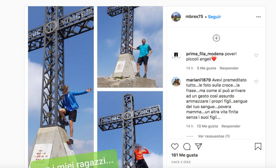 En su perfil de Instagram Mario Bressi compartió dos imágenes con sus hijos y el mensaje "con mis hijos, siempre juntos" el mismo día de los hechos. (Foto: Captura de Instagram)