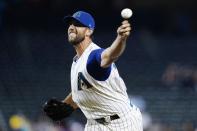 Arizona Diamondbacks starting pitcher Madison Bumgarner throws against the Seattle Mariners during the first inning of a baseball game Friday, Sept. 3, 2021, in Phoenix. (AP Photo/Ross D. Franklin)