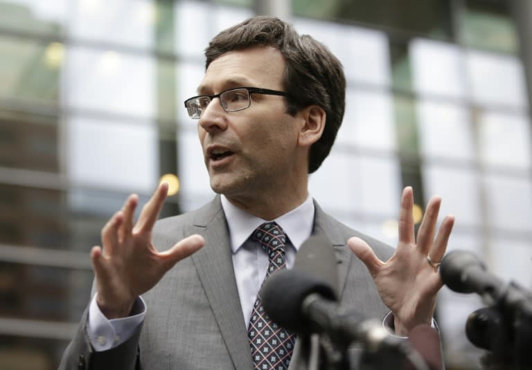 Washington State Attorney General Bob Ferguson address the media following a hearing about US President Donald Trump's travel ban at the US District Court in Seattle, Washington on March 15, 2017