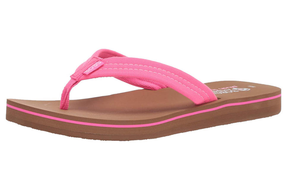 flip flops, sandals, pink, skechers