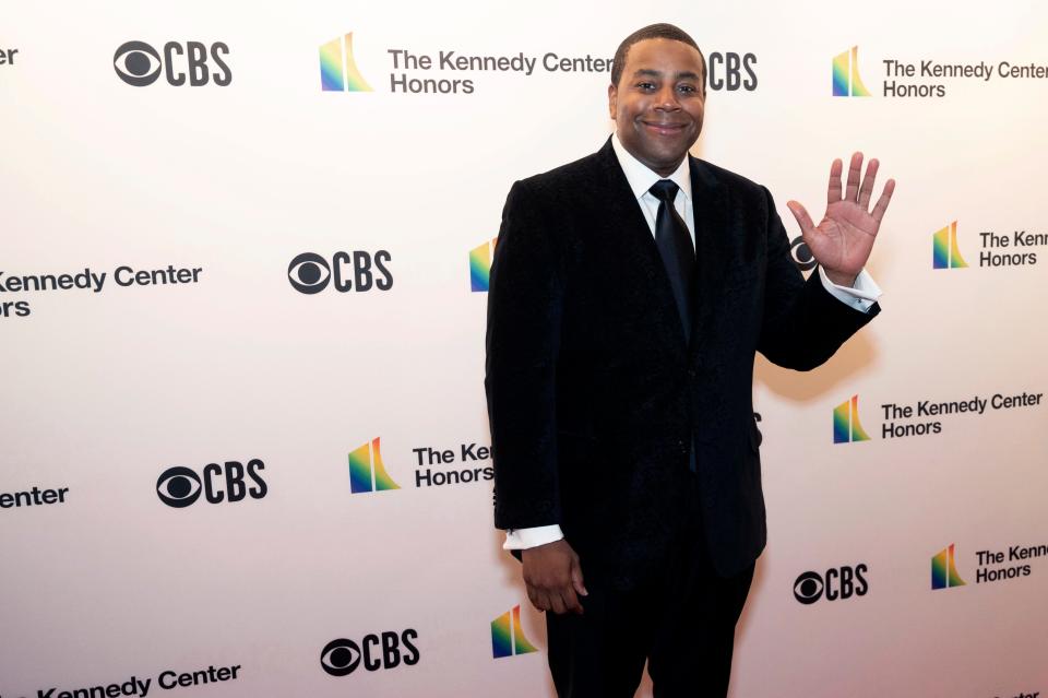 Kenan Thompson poses on the red carpet at the gala for the 44th Kennedy Center Honors on Dec. 5, 2021, in Washington.