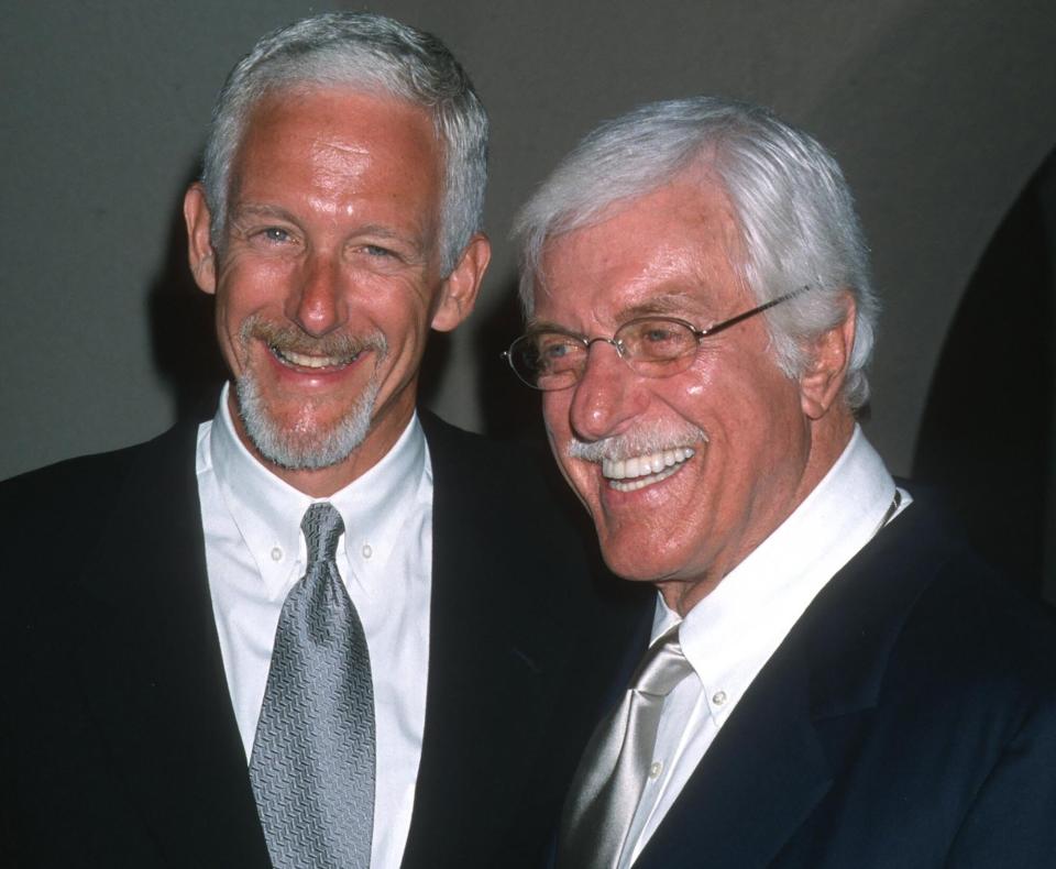 Dick Van Dyke, son Chris Van Dyke and wife attend Summer Television Critic Association Awards Luncheon at the Ritz Carlton Hotel in Pasadena, California on July 15, 2000