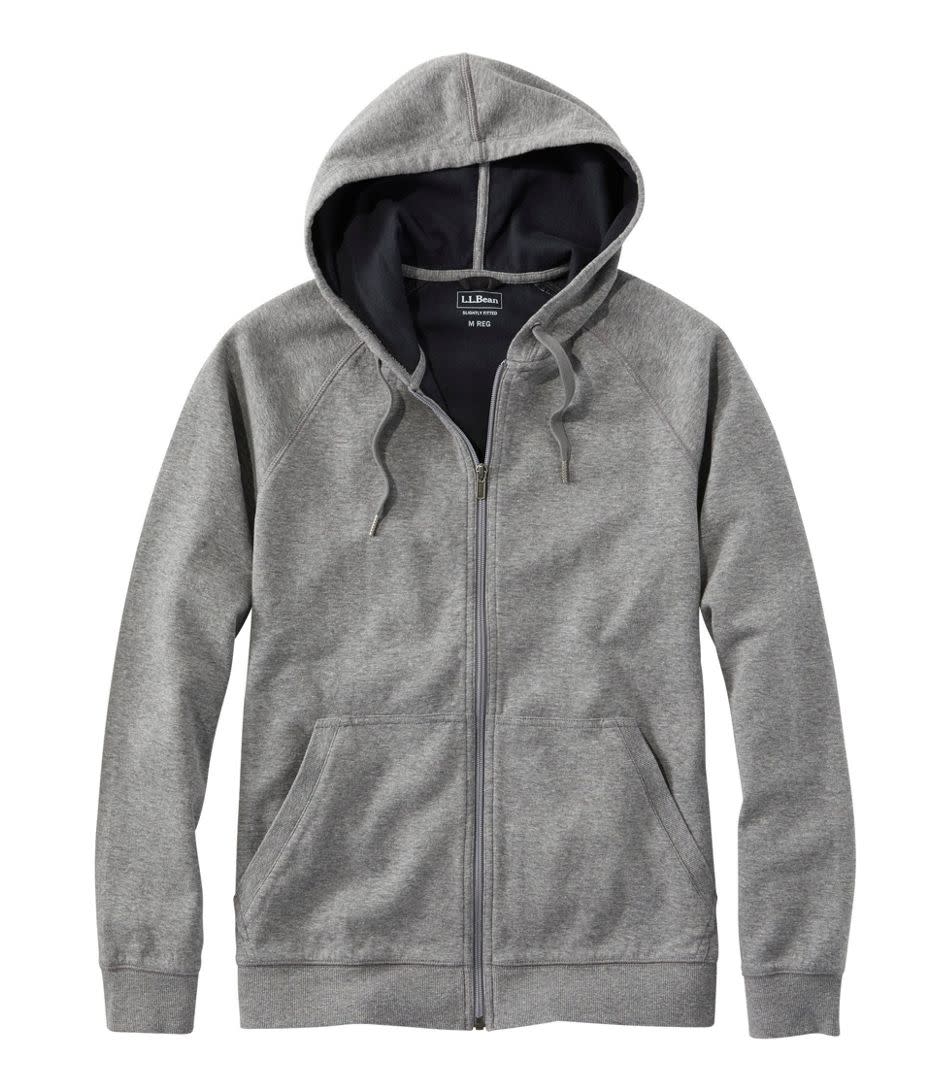 L.L.Bean Washed Cotton Double-Knit Shirts, Zip Hoodie