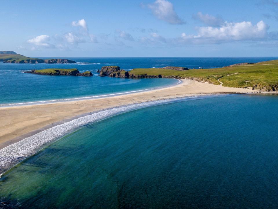 <p>The stunning white sands of St Ninian’s Isle</p> (VisitScotland/Stuart Brunton)