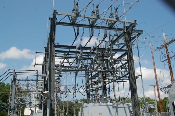 An electricity substation.