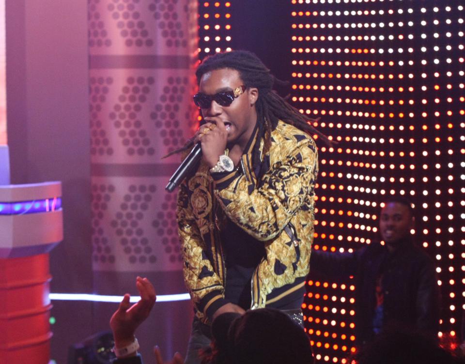 Takeoff performing at 106 & Park studio on October 8, 2013.