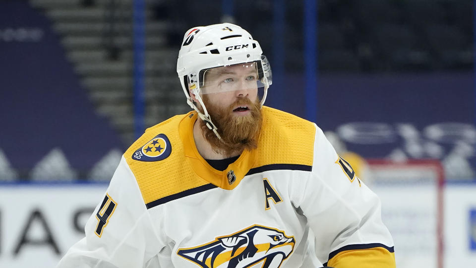 Nashville Predators defenseman Ryan Ellis (4) 