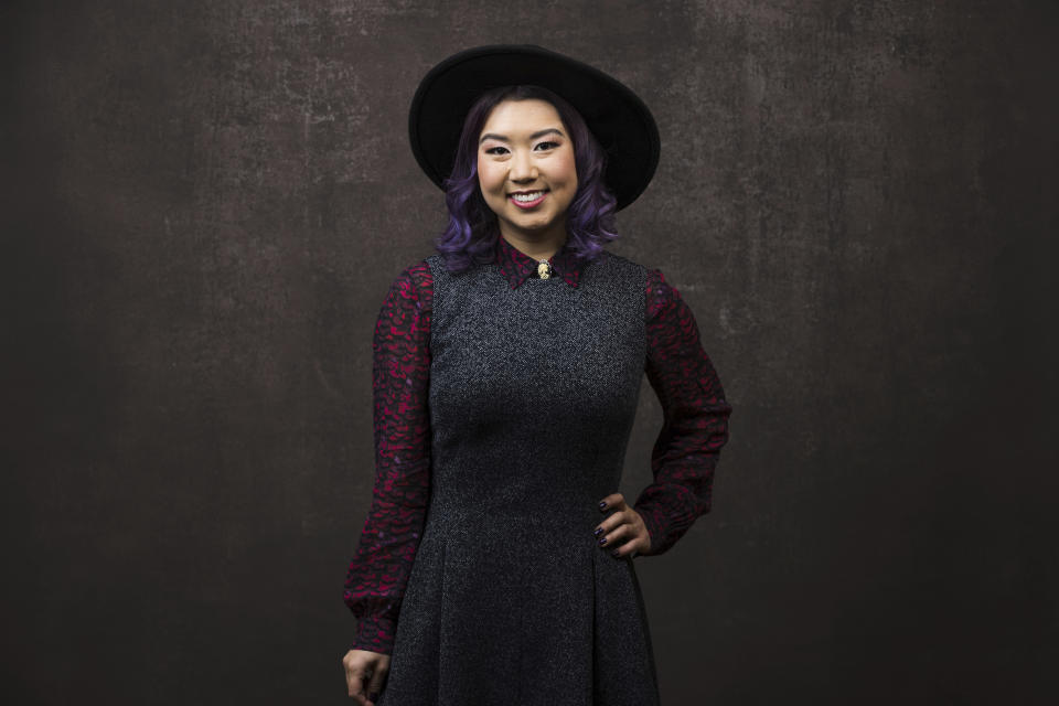 FILE - Tricia Fukuhara, a cast member in the Paramount+ television series "Grease: Rise of the Pink Ladies," poses for a portrait during the Winter Television Critics Association Press Tour on Jan. 9, 2023, in Pasadena, Calif. (Willy Sanjuan/Invision/AP, File)