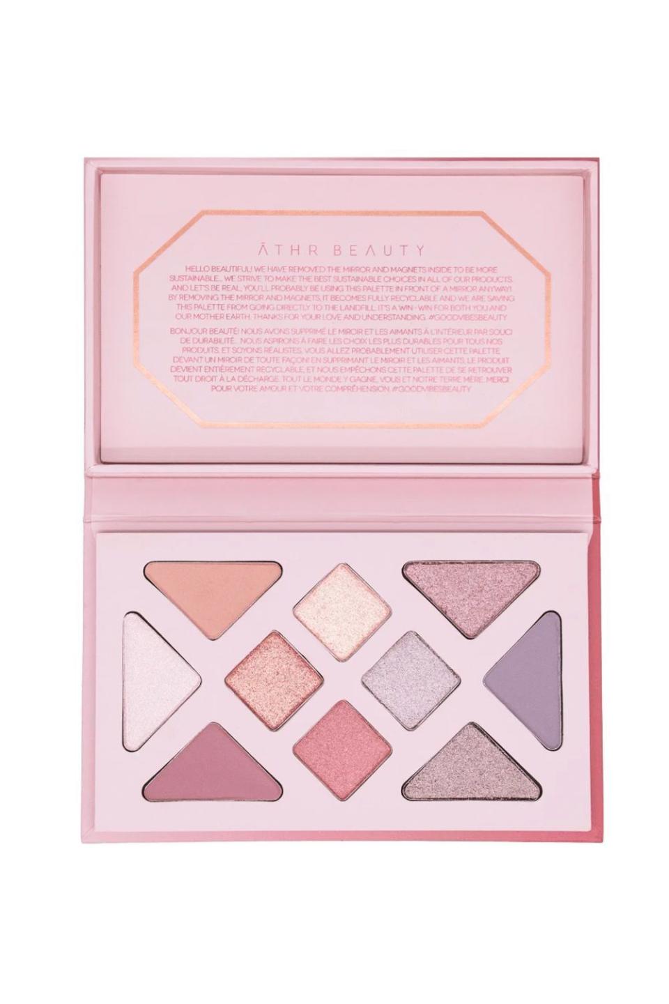 2) Athr Beauty Rose Quartz Crystal Gemstone Eyeshadow Palette