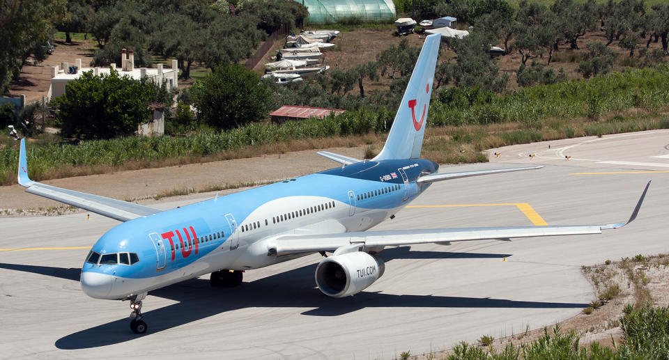 A British woman saw cabin crew handing out the 'sexist' stickers to children onboard a TUI airlines flight from Bristol, UK to Paphos, Cyprus on August 15