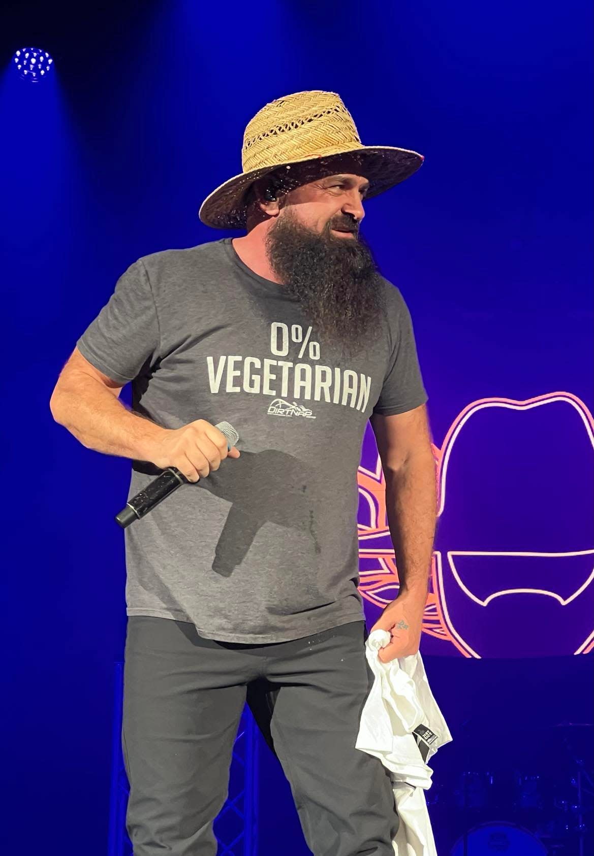 Country rapper Demun Jones performs as an opener at Thursday night's Brantley Gilbert concert at the Canton Memorial Civic Center.