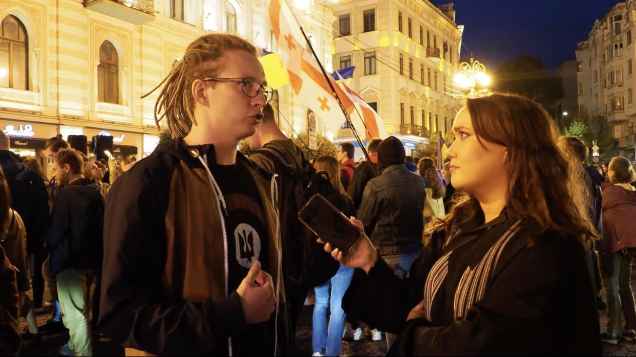 Ulianin Mykhailo speaks with Yahoo News reporter Niamh Cavanagh.