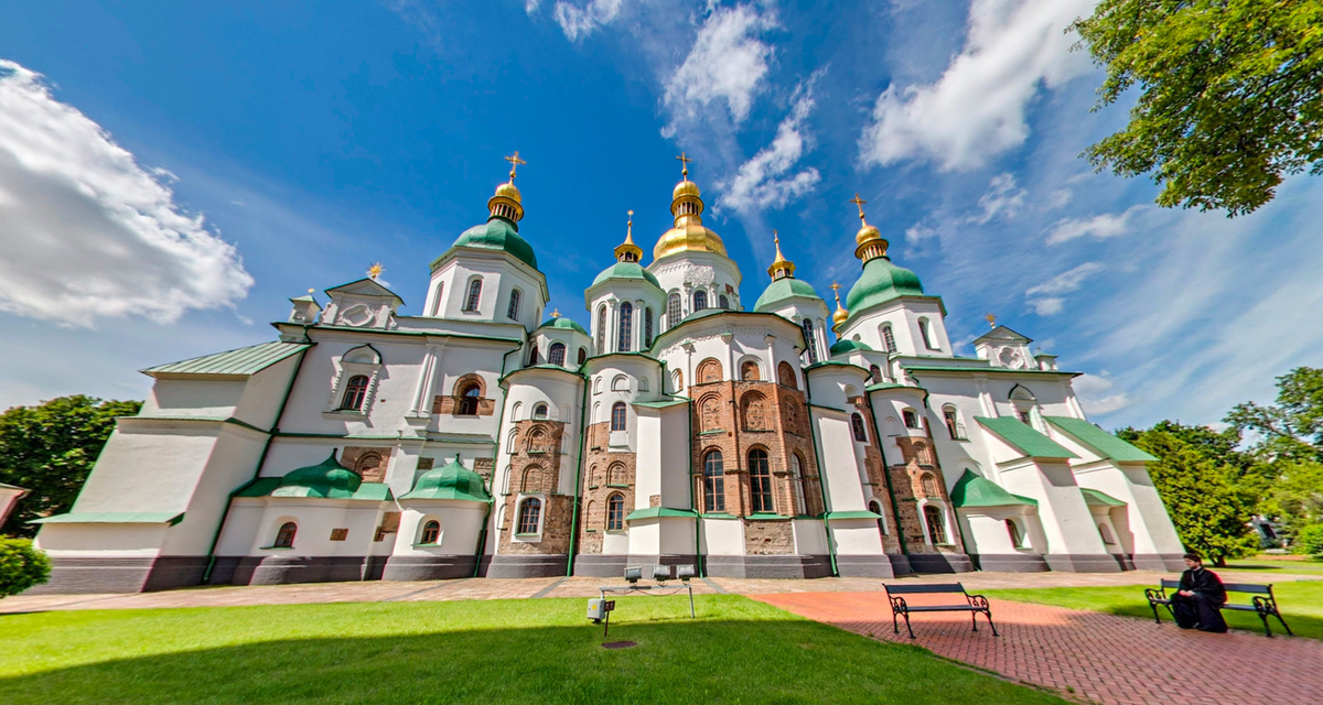 The Ukraine is Here exhibition offers virtual visitors a 360-degree view of Saint Sophia Cathedral (Google)
