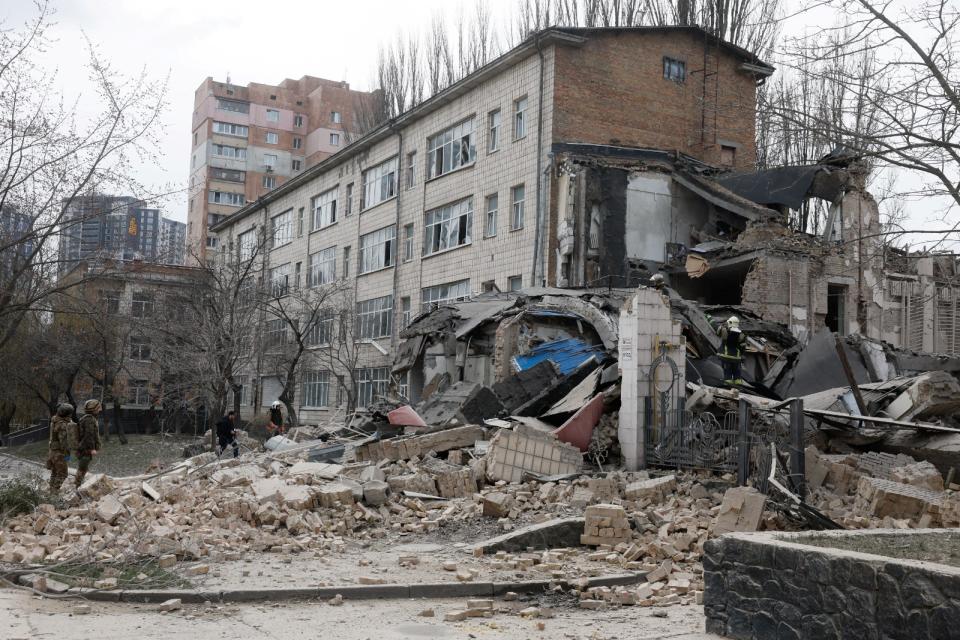 2024年3月25日，烏克蘭基輔遭空襲。路透社