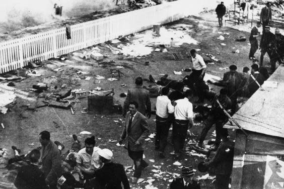 The wreckage at the racecourse the day after. Tracks are much safer nowKeystone/Getty