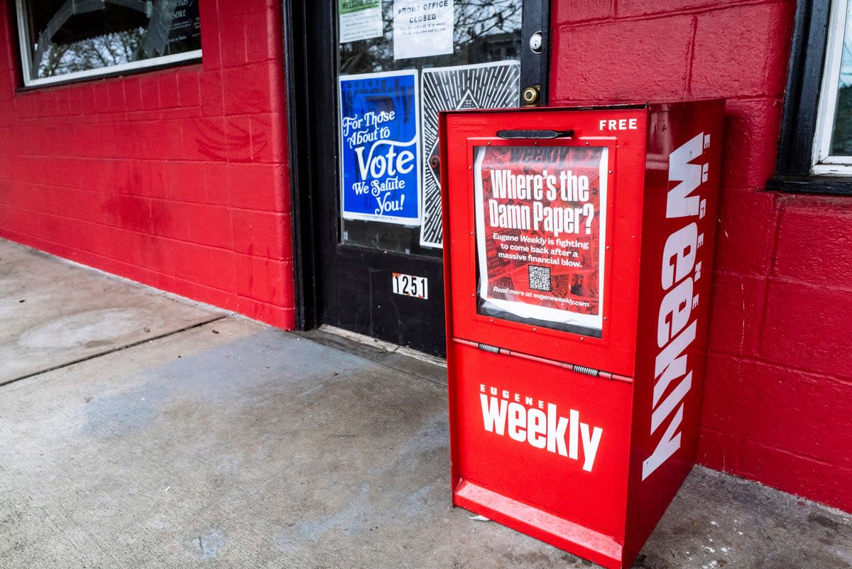 The Eugene Weekly laid off all its staff and halted print production after allegedly discovering an ex-employee embezzled thousands of dollars (AP)