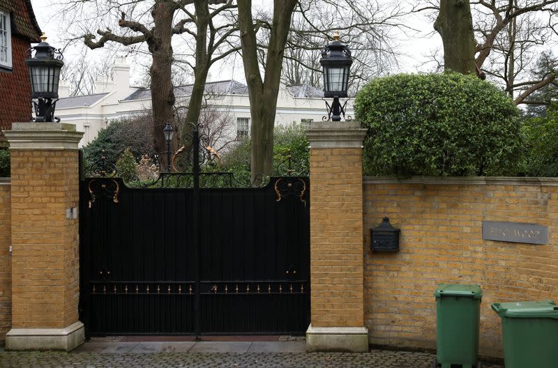 FILE PHOTO: Beechwood House, owned by Russian billionaire Alisher Usmanov, in London