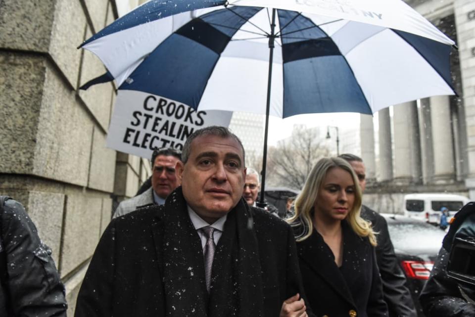<div class="inline-image__caption"><p>Lev Parnas arrives with his wife Svetlana Parnas at federal court.</p></div> <div class="inline-image__credit">Stephanie Keith/Getty</div>