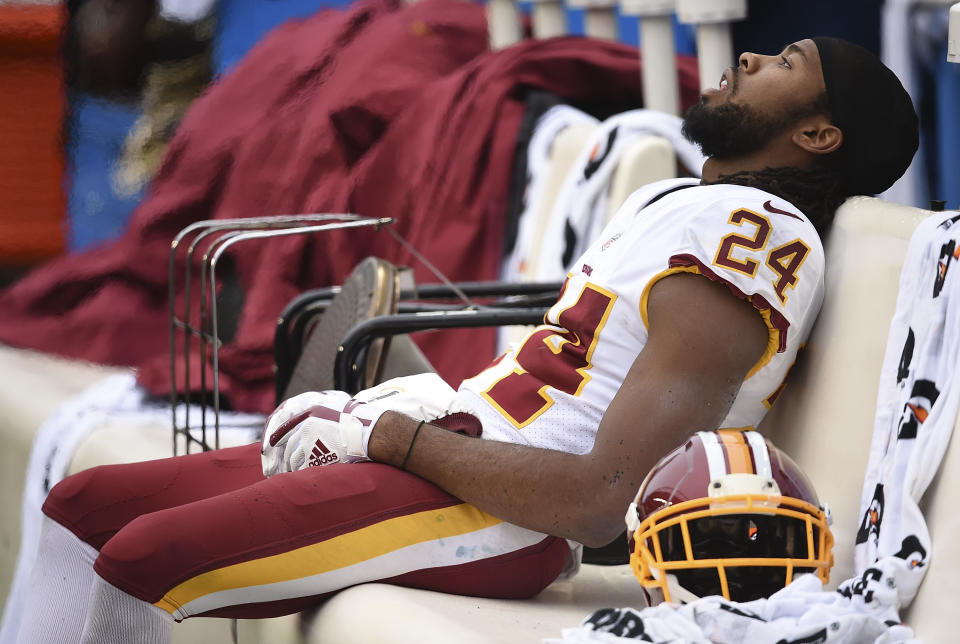 Josh Norman is a healthy scratch for Washington this week. (Photo by Steve Dykes/Getty Images)